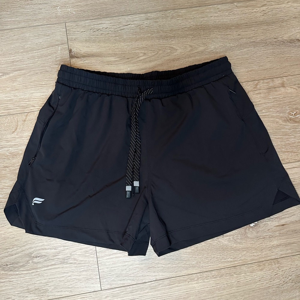 Fabletics Womans Black Athletic Drawstring Shorts Sz S